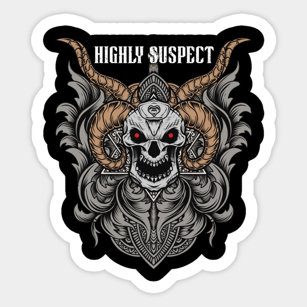 Skull band Highly suspect Sticker by wide xstreet